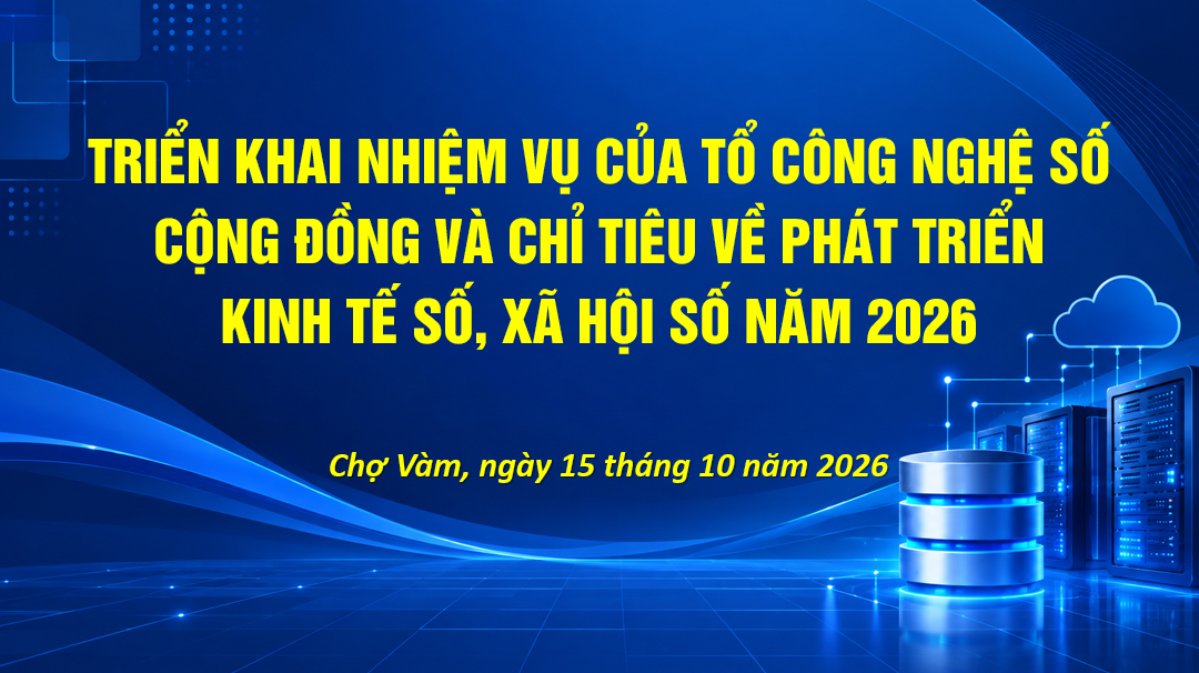 chuyển đổi số xã Chợ Vàm